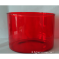 Cilinder Color Storage Jar met bamboe deksel